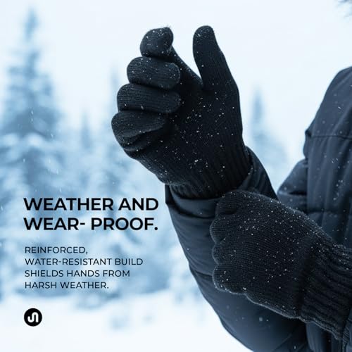 Bodyband Hand Gloves for Men & Women Winter Glove for Men Woolen Knitted for Women and Mens Thermal Wear Unisex Winter Warm Gloves for Womens Winters Wear Unisex Hands Glove for Driving - Grey 1Pair - Image 4