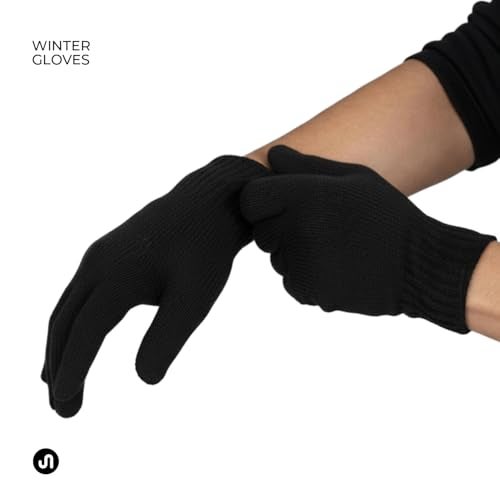 Bodyband Hand Gloves for Men & Women Winter Glove for Men Woolen Knitted for Women and Mens Thermal Wear Unisex Winter Warm Gloves for Womens Winters Wear Unisex Hands Glove for Driving - Grey 1Pair - Image 5
