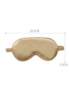 Generic Natural Silk Satin Sleeping Eye Mask，with Double Layer Silk Filling，Eyeshade Cover with Ear Plugs，Eye Cover with Storage Cloth Bag，Suitable for Full Night's Sleep, Travel and Nap（Gold)  - Image 5