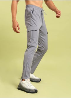 Technosport Men Solid Relaxed Fit Cargo Pants with TS FLEXI by Styli  - Image 2