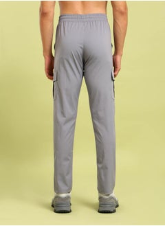 Technosport Men Solid Relaxed Fit Cargo Pants with TS FLEXI by Styli  - Image 3