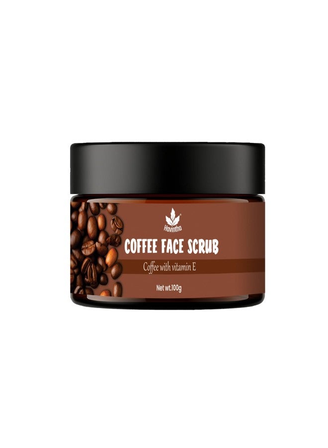 Havintha Coffee Scrub for Face | Natural Exfoliating Scrub for Glowing Skin, Cellulite, Stretch Marks & Acne | Organic Scrub with Vitamin E, Jojoba Oil & Kaolin Clay | Gentle & Skin Brightening, Smooth & Clear Skin – 100gm - Image 2