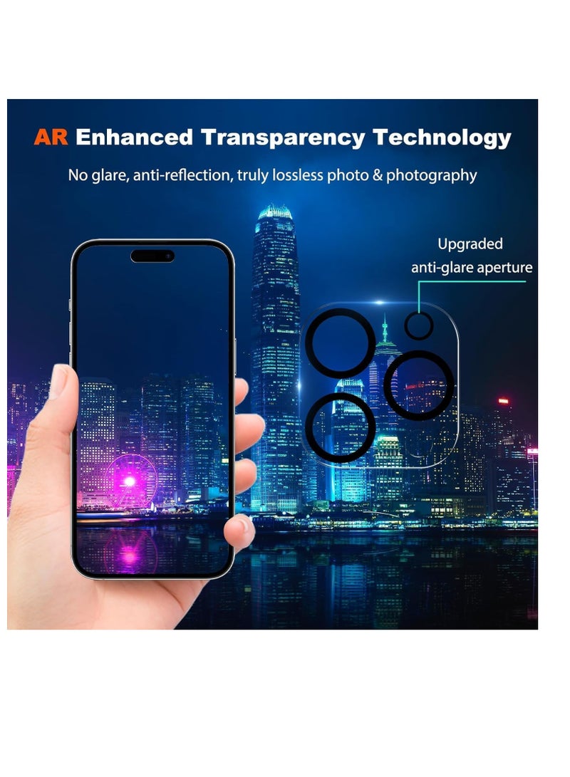 Transparent 9H Glass Camera Lens Protector Compatible for Apple iPhone (14 Pro / 14 Pro Max)  - Image 1