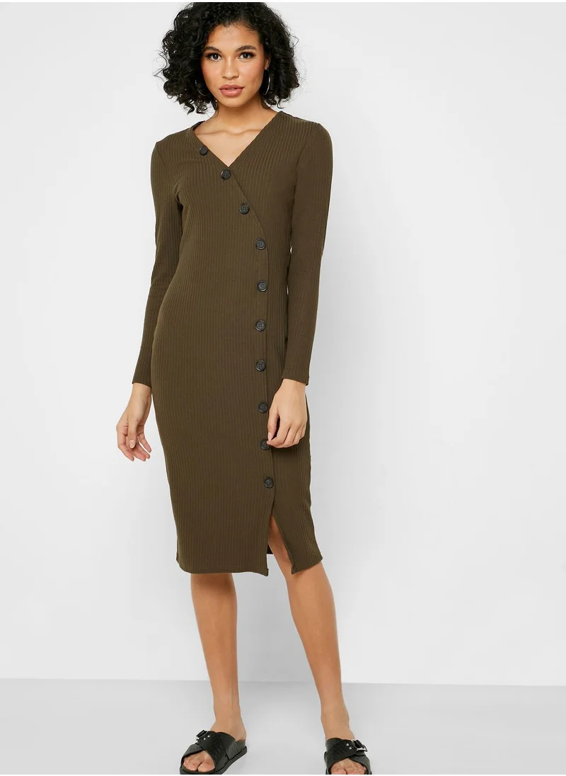 ONLY Button Down Bodycon Dress