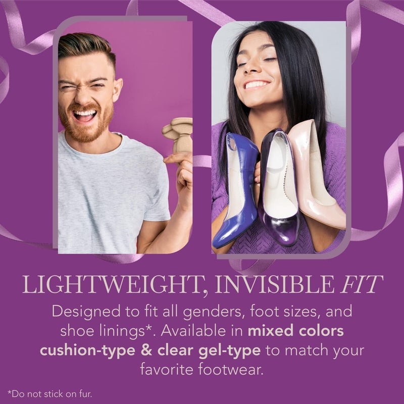 Ballotte Silicone Heel Protectors, Foot Grips for Women, Soft Silicone Shoe Inserts for Big Shoes, Alleviates Slipping & Discomfort, Comfortable Cushioning for High Heels, 8-Pack Multicolor (Natural) - Image 5