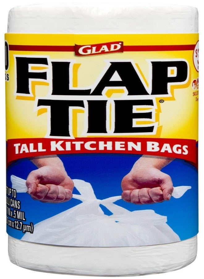 Glad Trash Bags, Tall Flap Tie Kitchen Garbage Bags - 13 Gallon - 40 Count - Image 1