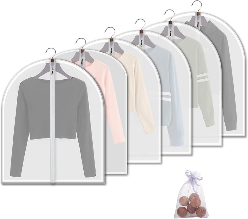 MsKitchen Clear Plastic Garment Bags - Dustproof & Waterproof Storage for Clothes, Suit, Dress, Coat - Image 1