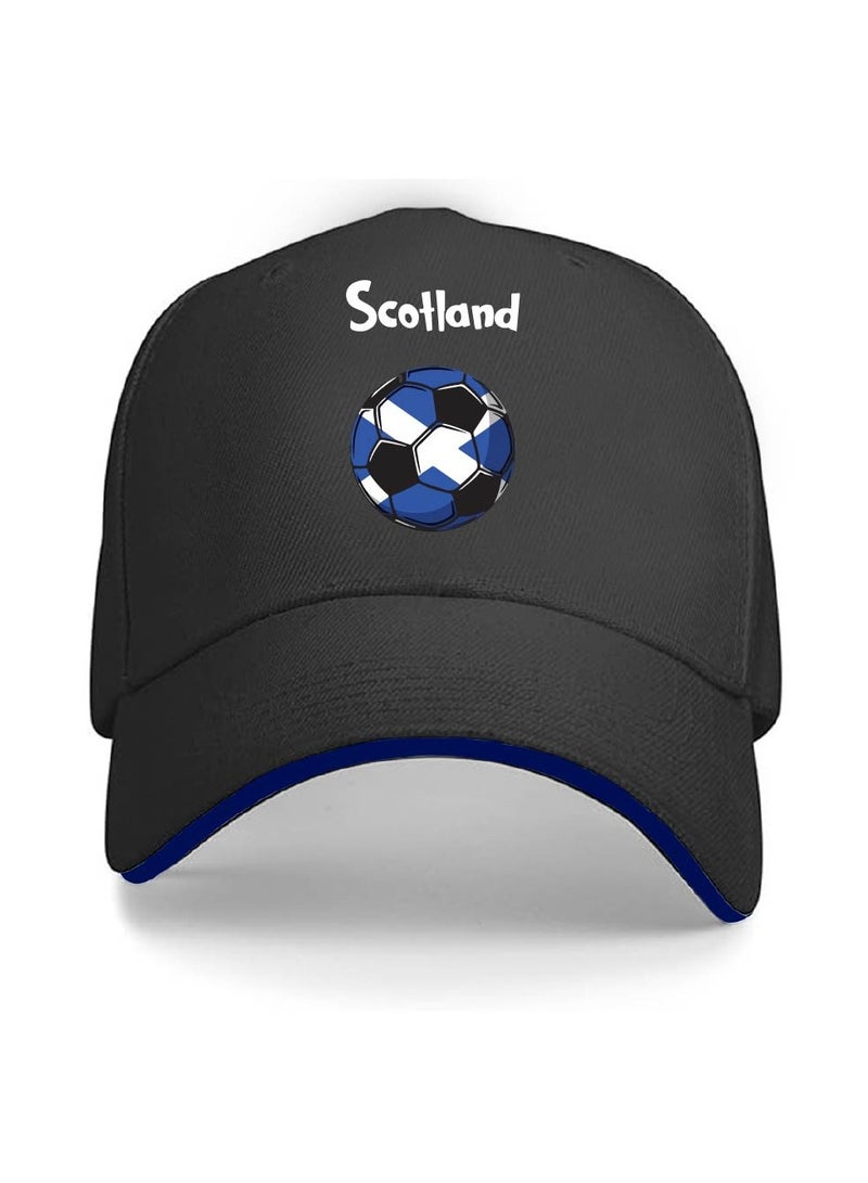 PRINTSHOP4ME Scotland Unisex Adult Football Cap for Both Men and Women With Metal Adjustable Buckle Closure - Perfect for Football Fans, Match Days, Outdoor Activities, and Everyday Wear - Image 1