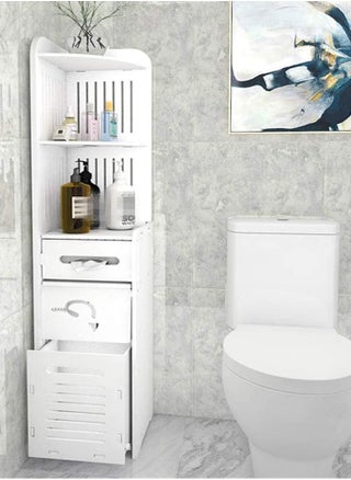 FFD Bathroom Corner Cabinet with Multi-Level Storage, Freestanding Organizer Shelf with Hidden Trash Can, Toilet Paper Holder, Floor-Standing Space Saver - pzsku/ZC9DA631C4F98671A58CCZ/45/_/1734951651/5b93d5aa-17c6-4211-ba05-7d957d51c5eb