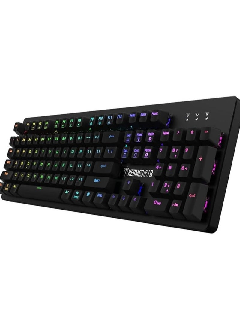 GAMDIAS - GAMDIAS Hermes P1B Gaming Combo of Mechanical Keyboard Mouse and Anti-Slip Mouse Pad , Multicolour - Image 1