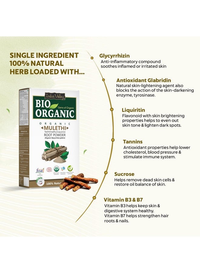 INDUS VALLEY 100% Natural Pure Mulethi Powder Yashimadhu Liquorice Glycyrrhiza glabra for hair and Skin care -100g - Image 4