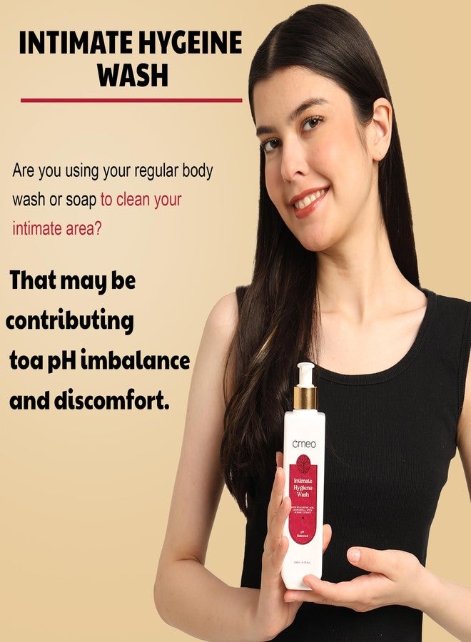 Omeo Intimate Hygiene Wash-200ml, with Hyaluronic Acid, Chamomile, Apple & Basil Extract, pH Balanced - Image 4