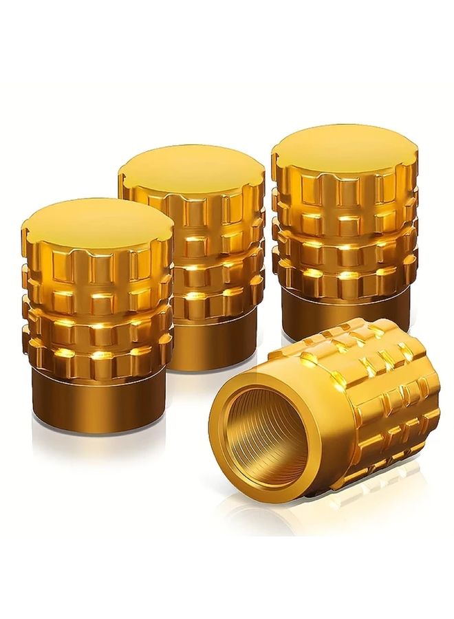 Red Mechanical Tire Valve Stem Caps Aluminum Alloy 6pcs Set for Car Motorcycle Bicycle - Image 4