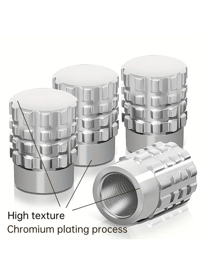 Red Mechanical Tire Valve Stem Caps Aluminum Alloy 6pcs Set for Car Motorcycle Bicycle - Image 3