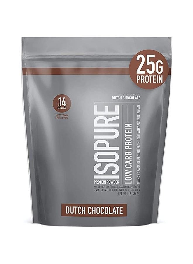 Whey Isolate Protein Powder with Vitamins and Minerals Dutch Chocolate 454g