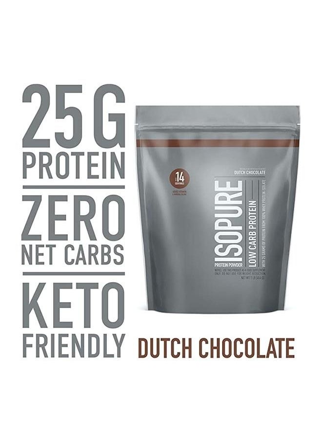 Whey Isolate Protein Powder with Vitamins and Minerals Dutch Chocolate 454g