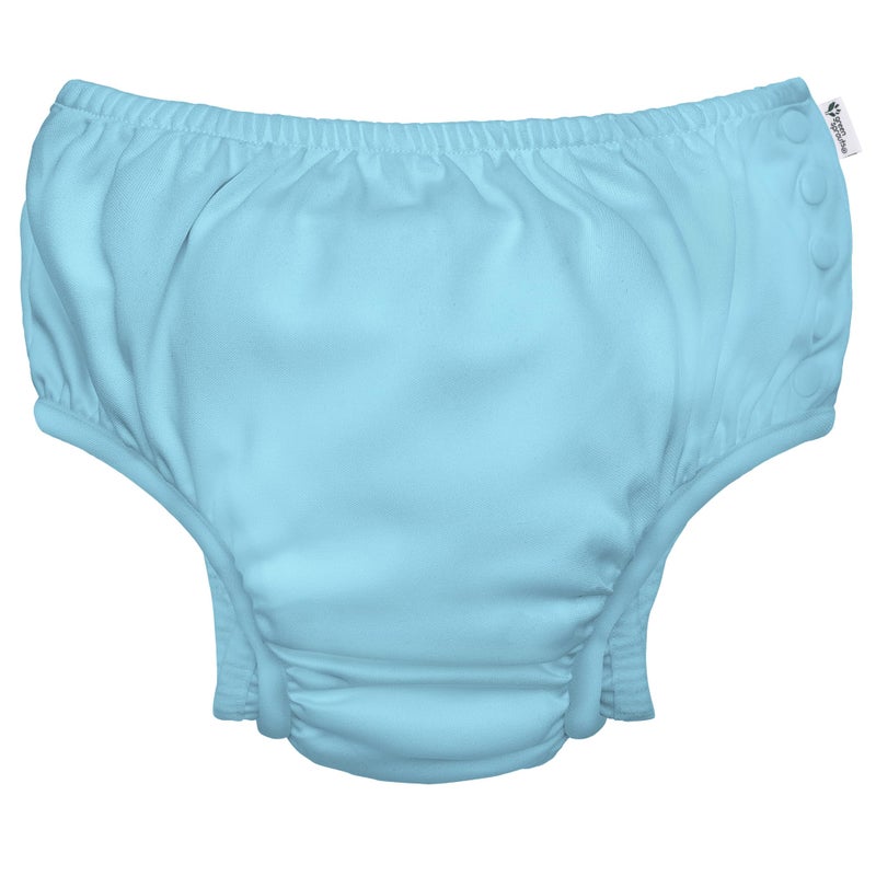 green sprouts Baby Ultimate Reusable Snap Swim Diaper, Aqua, 18-24 Months - Image 1