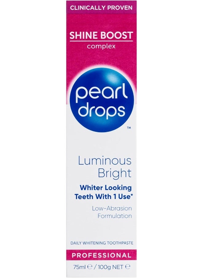 Pearl Drops Luminous Bright Professional Daily Toothpaste, 75ml - Image 2