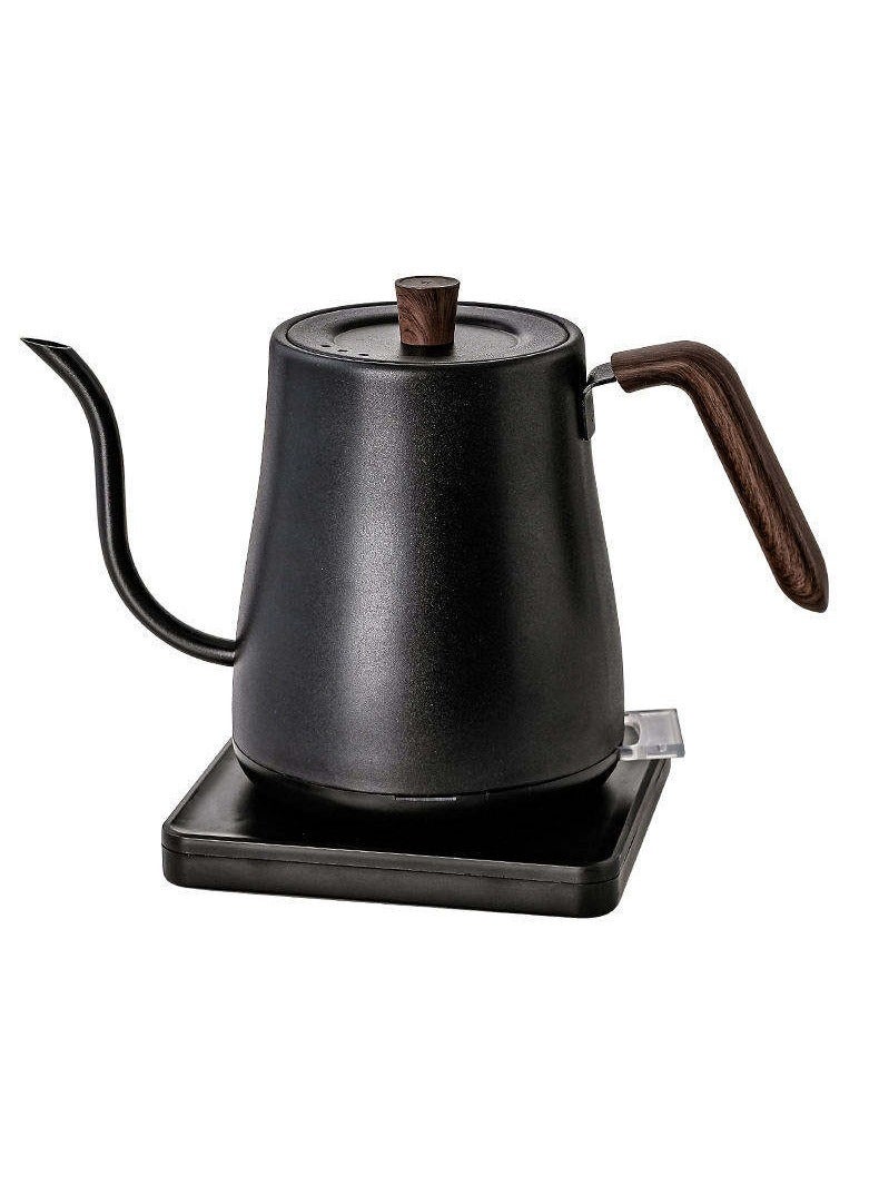 Tea Kettle V60 Coffee Kettle Gooseneck Kettle 800Ml 1000W Power Stainless Steel Material Matte Black Suitable for Home Office Dormitory