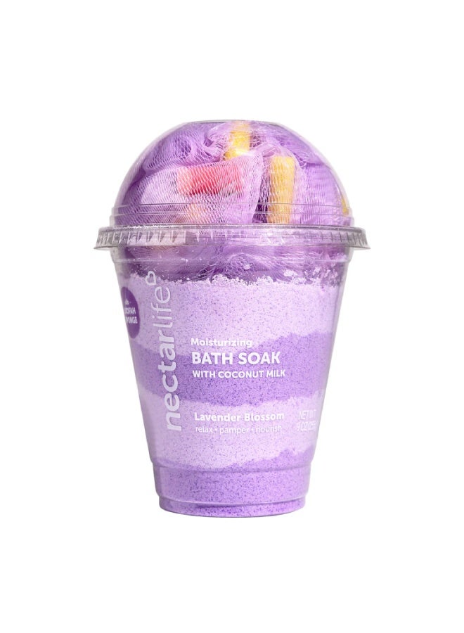 Nectar Life Bath Soak, Salt Bath, Bubble Bath, Natural Detox Foaming Body Soak, Foot Soak, Vegan Body Skin Care, 9 oz. (Lavender) - Image 1