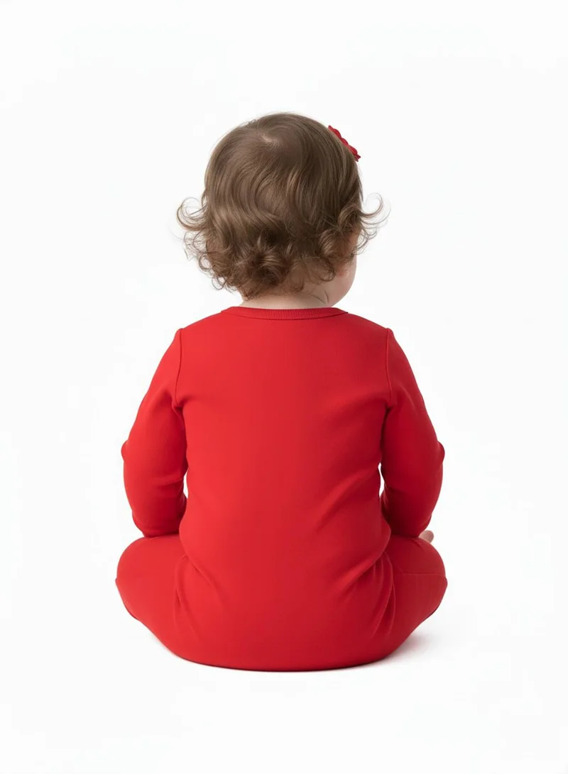 babyqlo Santa’s Favorite Elf Red Christmas Baby Romper