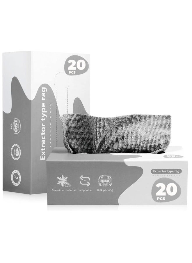 20 Multi-Purpose Cloths Suitable for Household and Car Cleaning, Made of Reusable Microfiber - Grey - Image 1