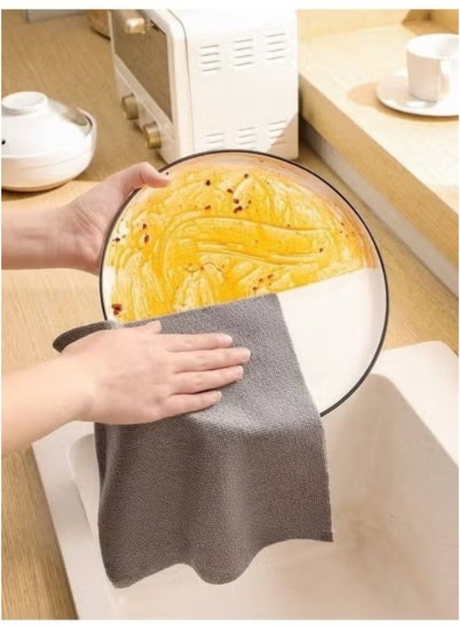 20 Multi-Purpose Cloths Suitable for Household and Car Cleaning, Made of Reusable Microfiber - Grey - Image 4