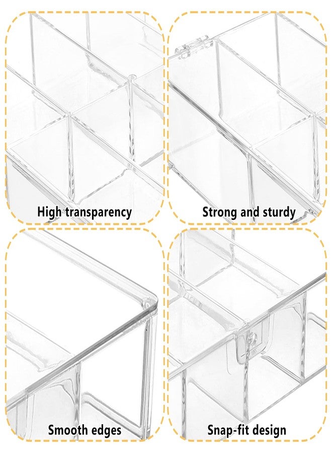 FMOACEN Acrylic Hair Accessories Organizer for Girls, 8-Compartment Clear Storage Box with Lid, cute hair tie holder for Hair Bows, Clips, Scrunchies, Bathroom Vanity & Bedroom Countertop - Image 5