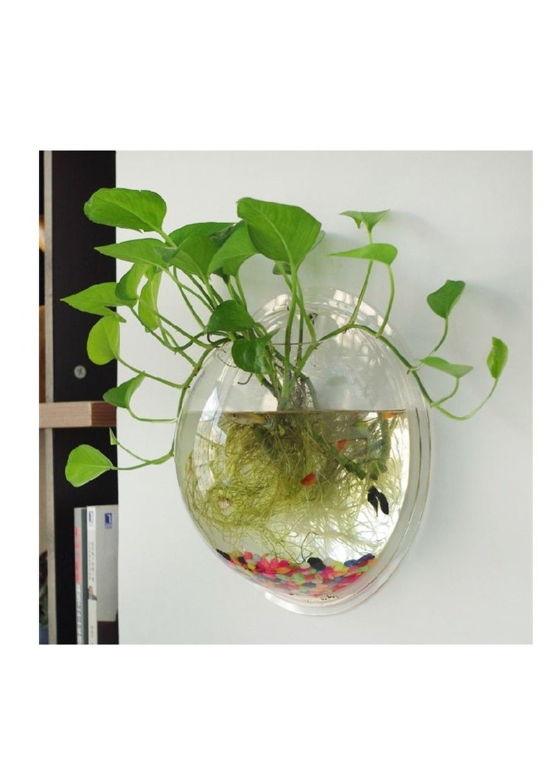 AS SEEN ON TV Fish Tank Acrylic Hanging Wall Mounted Hanging Fish Bowl for Aquarium Plant Fishes Clear 2Pc  - Image 4