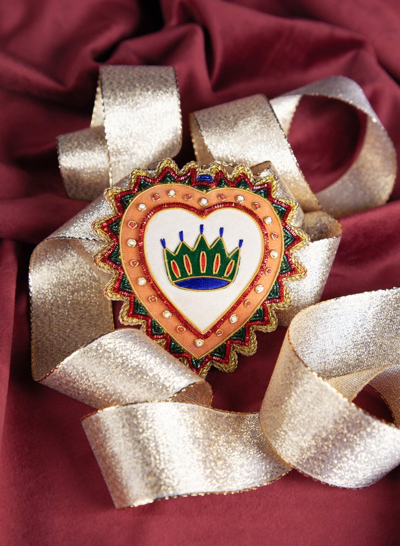 Baci milano Christmas Decoration FABRIC HANDMADE ORNAMENTS HEART - Image 4