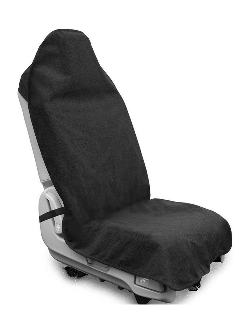 Waterproof Car Seat Towel Cover Protector with Adjustable Elastic Strap Non Slip Breathable Front and Rear Seat Cover for Baby Kids Adults Universal Fit Easy to Clean 29.5 x 56 Inches - Image 1