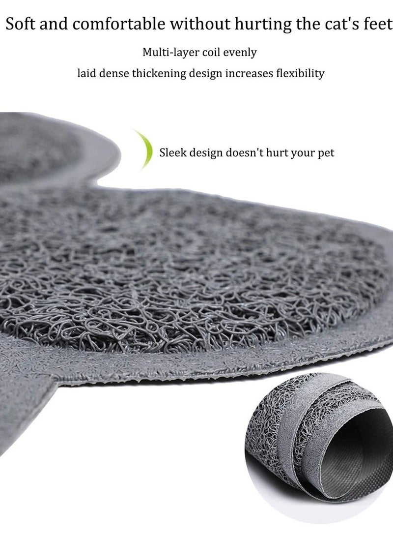 Generic - Non-Slip Cat Litter Mat Kitty Paw Shape Pad Indoor Large - Image 1