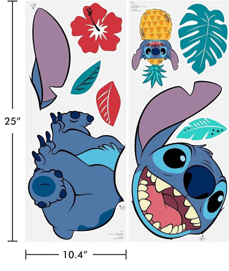 ARS Sticker of Lilo and Stitch Wall Decals- Stitch Wall Decals with 3D Augmented Reality Interaction, Lilo & Stitch Bedroom Decor, Wall Decals, 25x18 inch - Image 3
