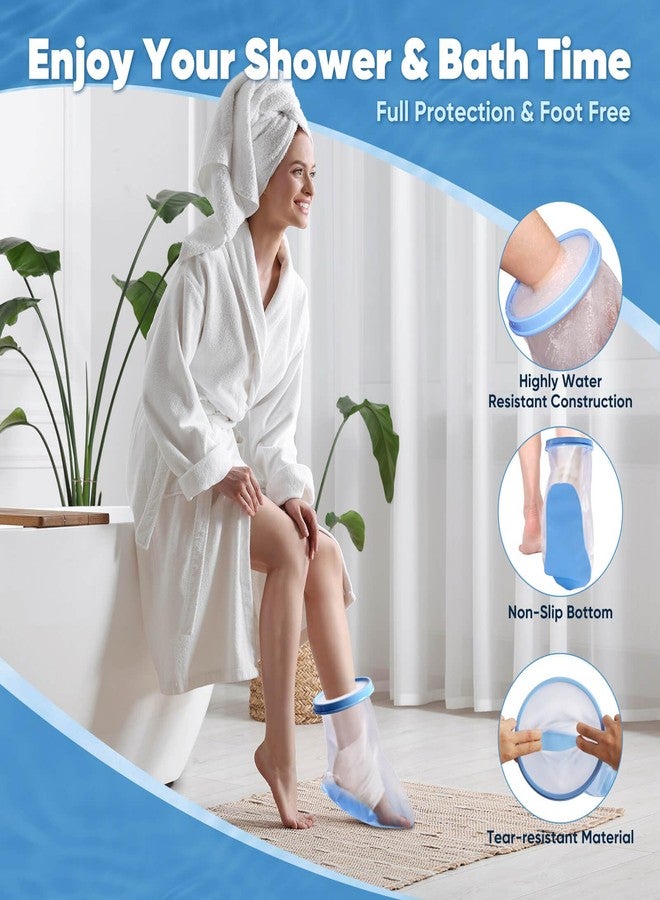 Fxdunjr Waterproof Foot Cast Cover for Shower Adult Shower Boots for Foot after surgery with Non-Slip Bottom Cast Protector for Surgery Bandage Dressing Wound [2026 Reusable] - Image 3