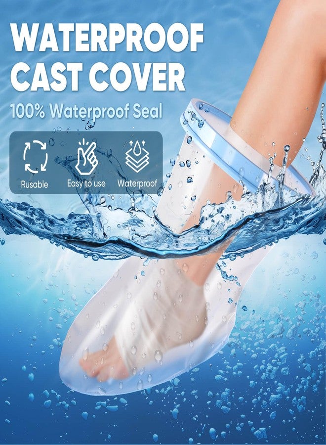 Fxdunjr Waterproof Foot Cast Cover for Shower Adult Shower Boots for Foot after surgery with Non-Slip Bottom Cast Protector for Surgery Bandage Dressing Wound [2026 Reusable] - Image 2