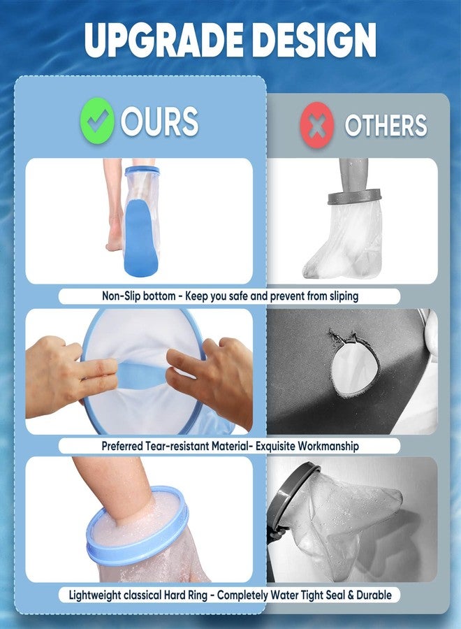 Fxdunjr Waterproof Foot Cast Cover for Shower Adult Shower Boots for Foot after surgery with Non-Slip Bottom Cast Protector for Surgery Bandage Dressing Wound [2026 Reusable] - Image 5
