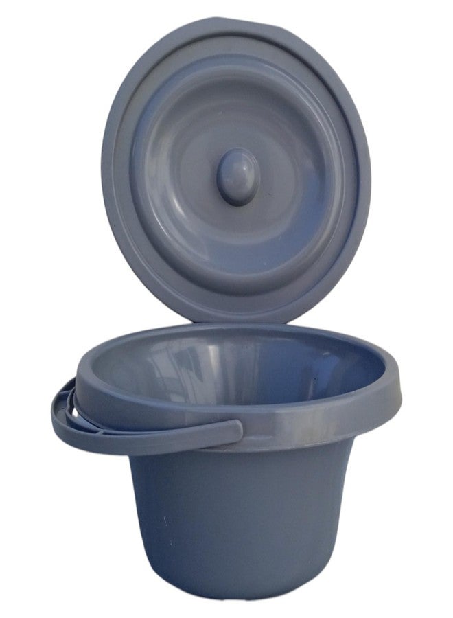 eOnekart Removable Plastic Oval Shape Commode Pot Bucket With Lid for Bedside Commode Chair | Toilet Chair | Bathroom Chair | Commode Stool| Commode Wheelchair Compatible With All Chair & Stool - Image 1