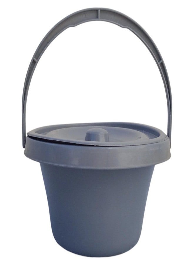 eOnekart Removable Plastic Oval Shape Commode Pot Bucket With Lid for Bedside Commode Chair | Toilet Chair | Bathroom Chair | Commode Stool| Commode Wheelchair Compatible With All Chair & Stool - Image 2
