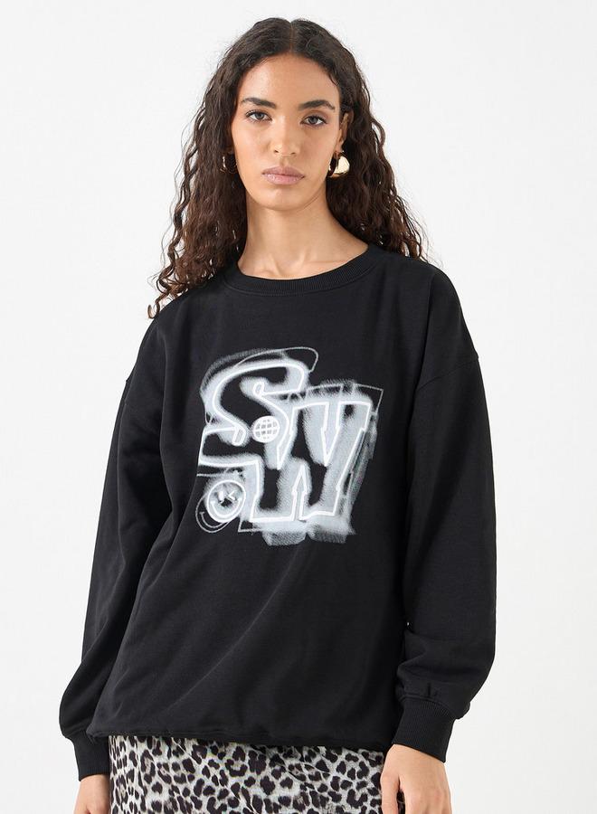 SP Characters SmileyWorld Print Sweatshirt with Long Sleeves - Image 1