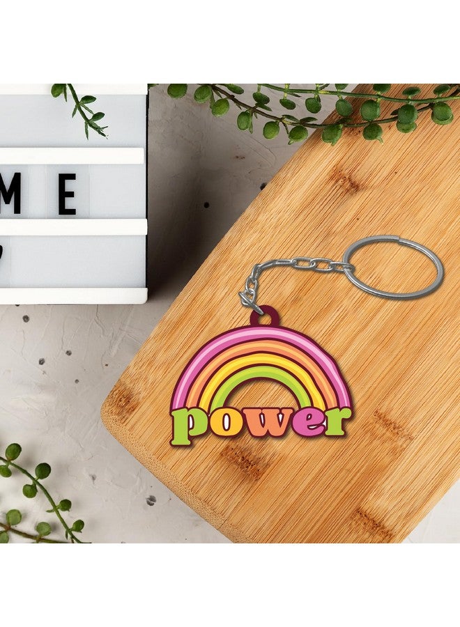 Bhai Please Power Wooden Keychain for Car, Bike, Office, Home (Pack of 1) Multicolour Key Chain with Ring | Gift for Men, Women, Girls, Boys, Him and Her - Image 2