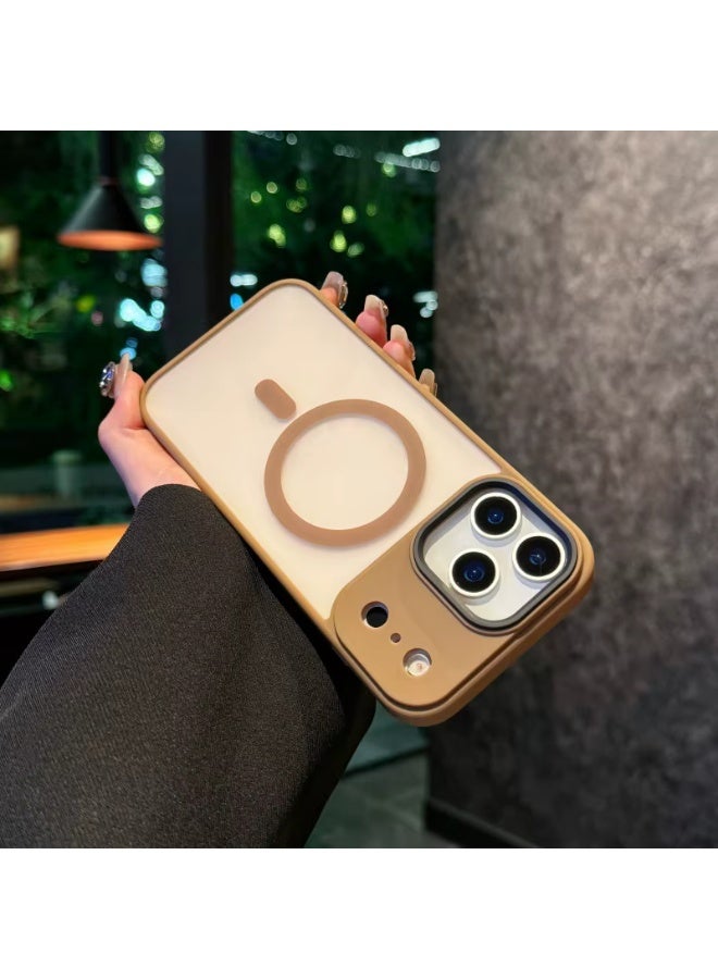 Denx Magnetic Case for iPhone 17 Pro [Shockproof & Slim] Matte Hard Back Cover with high-Grade Protection | Desert Titanium