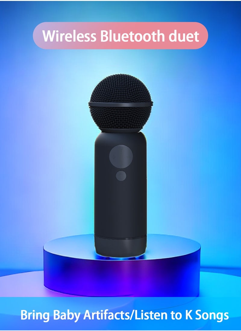 Viden - Wireless Karaoke Microphone Portable Bluetooth Microphone with Speaker Voice Changing Singing Family Party Children and Adults Singing Sound Card V8 - Image 1