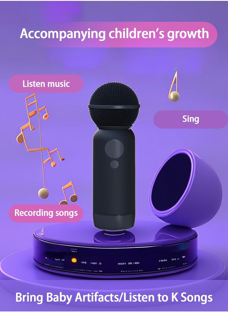 Viden - Wireless Karaoke Microphone Portable Bluetooth Microphone with Speaker Voice Changing Singing Family Party Children and Adults Singing Sound Card V8 - Image 1