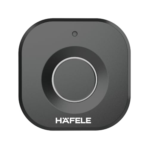 Hafele Kabi-Block Cabinet Lock, Matt Black, Capacitive Fingerprint Access, Status Indicator, Smart Lock for Cabinets and Drawers - Image 1