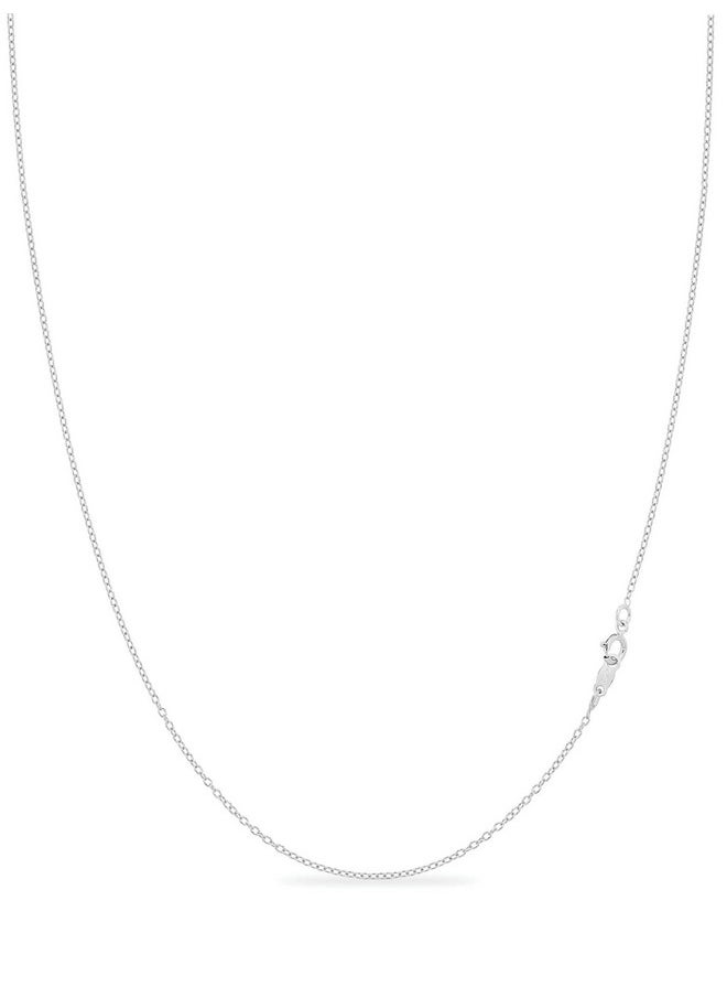 Kezef - KEZEF 925 Sterling Silver Chain Necklace for Women, 1.3mm Silver Cable Chain, 18 Inch, with Spring-Ring Clasp, Italian Made - Image 1