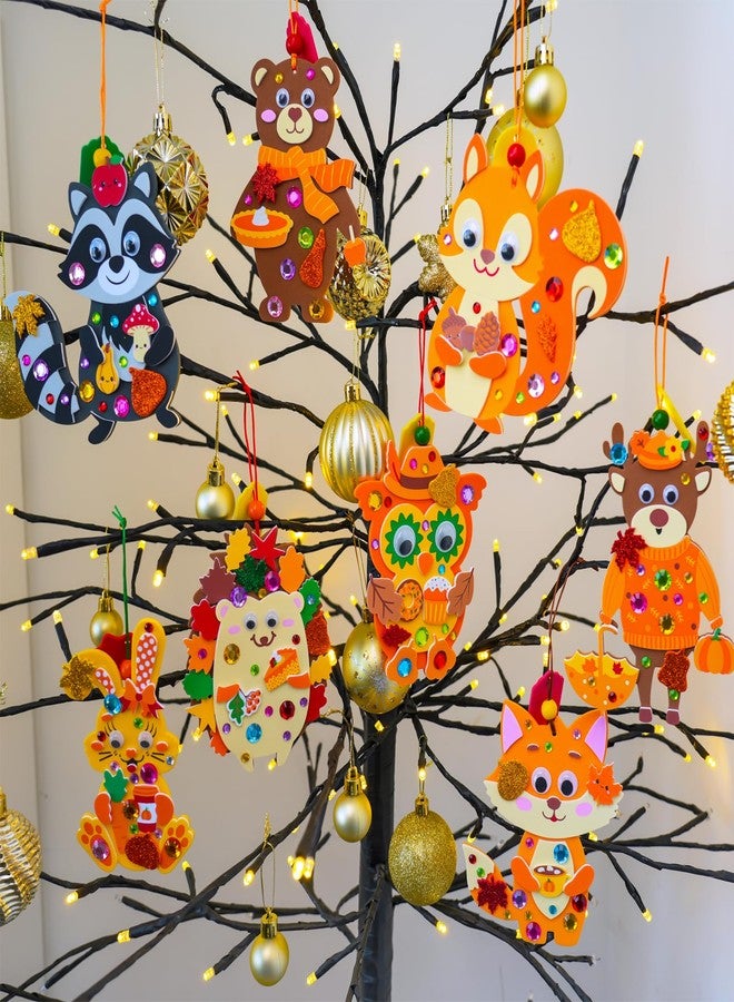 وينلين مجموعة Winlyn 24 مجموعة من 8 تصاميم لحرف يدوية لفصل الخريف، حرف يدوية لعيد الشكر، زينة حيوانات الغابة، مجموعات فنية، ملصقات إسفنجية ذاتية اللصق، فنون وحرف يدوية للأطفال، أنشطة الفصل الدراسي، هدايا الحفلات - Image 2