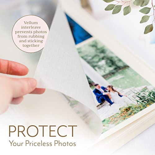 Your Perfect Day Personalized Large Memory Book for Family, Wedding, Anniversary, Guest Memory Book - Photo Album Scrapbook - 50 Blank Pages Can Fit 200 Pictures - Wedding Scrapbook Album (Gold&Cream) - Image 3