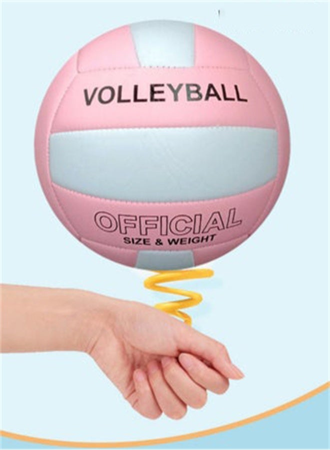 HOMESTAR Volleyball Official Size 5, PU Soft Indoor Outdoor Volleyball for Beach Play, Game, Gym, Pink - Image 4