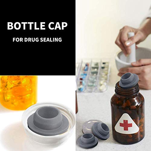 APUXON Vial Rubber Stopper 100pcs Butyl Rubber Stopper 20mm Medicine Packing Bottle Inner Stopper for Opening Glass Vial and Liquid Culture Jars - Image 4