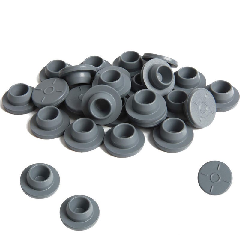 APUXON Vial Rubber Stopper 100pcs Butyl Rubber Stopper 20mm Medicine Packing Bottle Inner Stopper for Opening Glass Vial and Liquid Culture Jars - Image 1